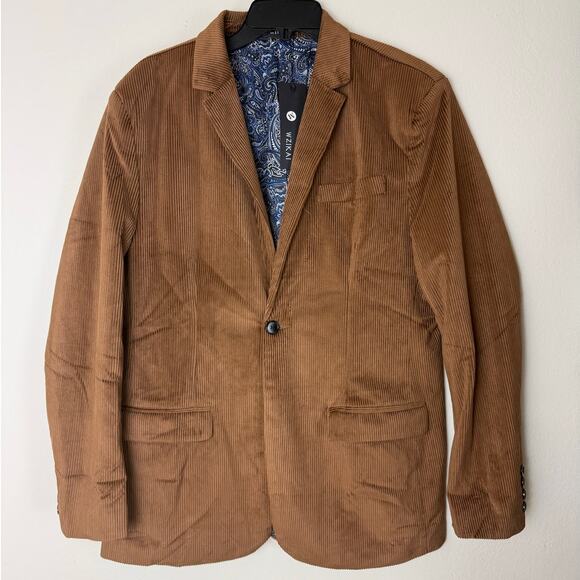 WZIKAI Men's Corduroy Blazer - Slim Fit, Size M, NWT - Picture 2 of 8